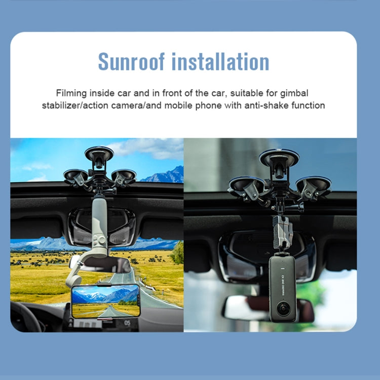 Big Triangle Direction Suction Cup Mount (Black) - DJI & GoPro Accessories by STARTRC | Online Shopping UK | buy2fix