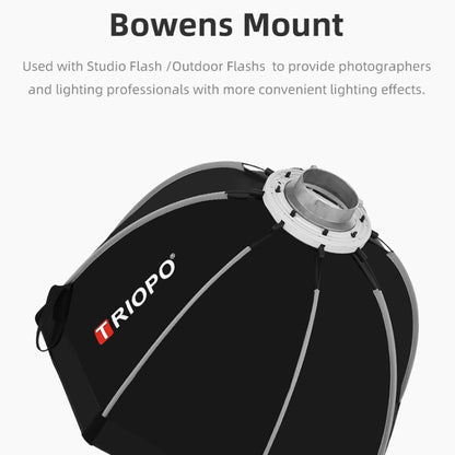 TRIOPO K65 65cm Speedlite Flash Octagon Parabolic Softbox Bowens Mount Diffuser for Speedlite -  by TRIOPO | Online Shopping UK | buy2fix