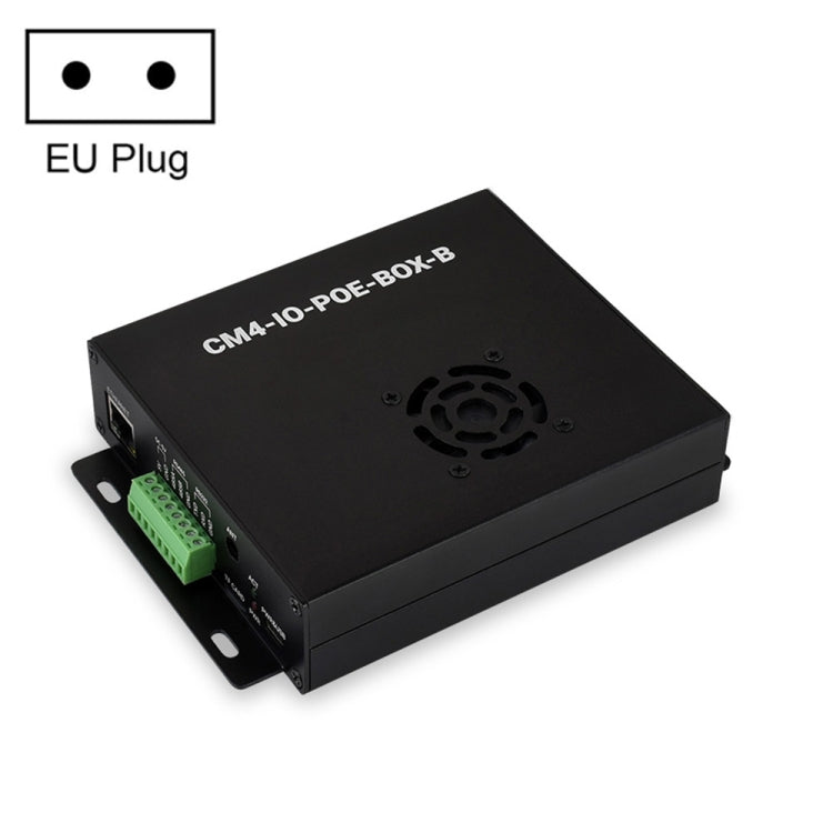 Waveshare PoE Mini-Computer Type B Base Box with Metal Case & Cooling Fan for Raspberry Pi CM4(EU Plug) - Mini PC Accessories by WAVESHARE | Online Shopping UK | buy2fix