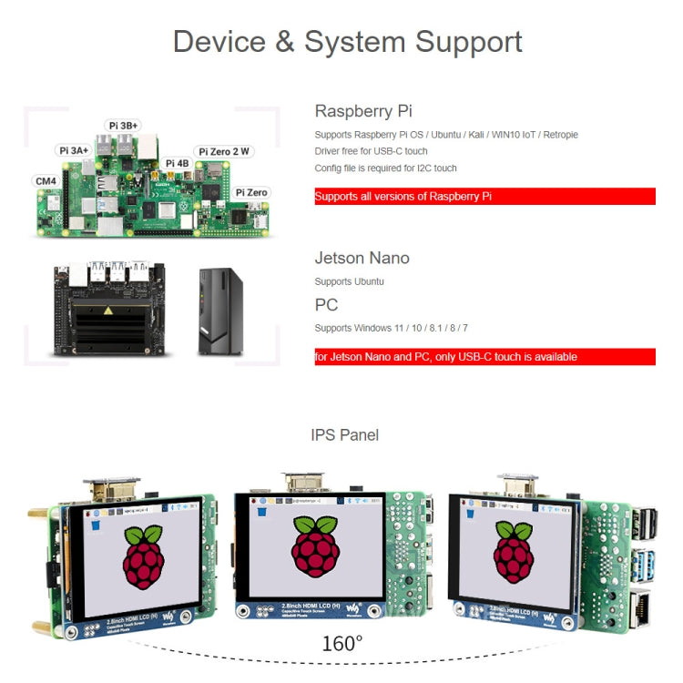 Waveshare 2.8 inch 480x640 HDMI IPS LCD Display (H) Fully Laminated Screen - Modules Expansions Accessories by WAVESHARE | Online Shopping UK | buy2fix