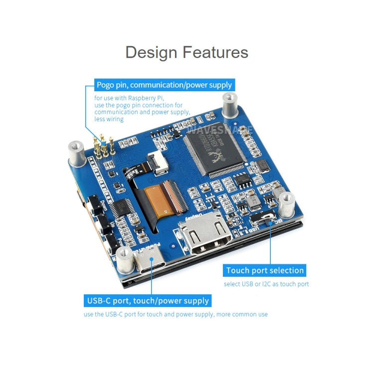 Waveshare 2.8 inch 480x640 HDMI IPS LCD Display (H) Fully Laminated Screen - Modules Expansions Accessories by WAVESHARE | Online Shopping UK | buy2fix