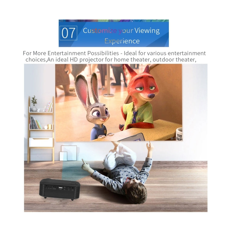 A2000 Portable Projector 800 Lumen LCD Home Theater Video Projector, Support 1080P, AU Plug (White) - Consumer Electronics by buy2fix | Online Shopping UK | buy2fix