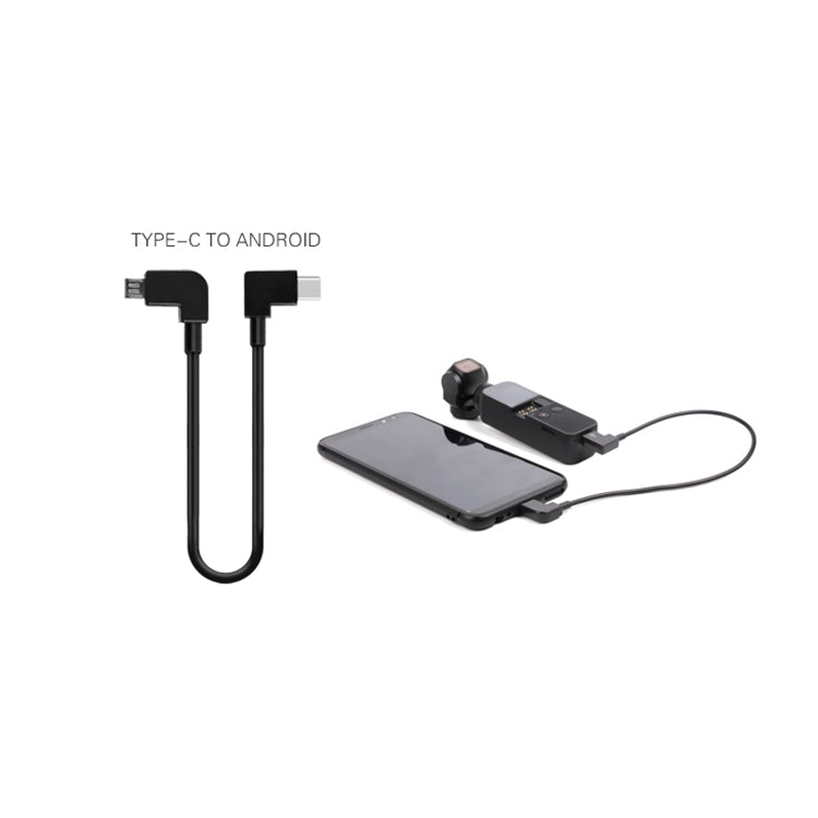 Sunnylife 30cm USB-C / Type-C to Micro USB Converting Connector Data Cable for  DJI OSMO Pocket(Black) - DJI & GoPro Accessories by Sunnylife | Online Shopping UK | buy2fix