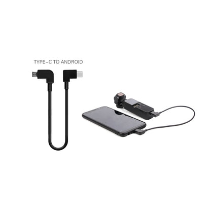 Sunnylife 30cm USB-C / Type-C to Micro USB Converting Connector Data Cable for  DJI OSMO Pocket(Black) - DJI & GoPro Accessories by Sunnylife | Online Shopping UK | buy2fix