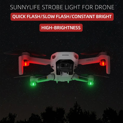 Sunnylife 2-Green + 2-Red Night Strobe LED Light Indicator Light for DJI Mavic 2 / Mini / Mavic Air 2 / FPV - Others by Sunnylife | Online Shopping UK | buy2fix