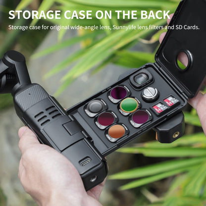 For DJI OSMO Pocket 3 Sunnylife OP3-AD744 Expanded Phone Clamp Holder with Storage Case (Black) - Mount & Holder by Sunnylife | Online Shopping UK | buy2fix