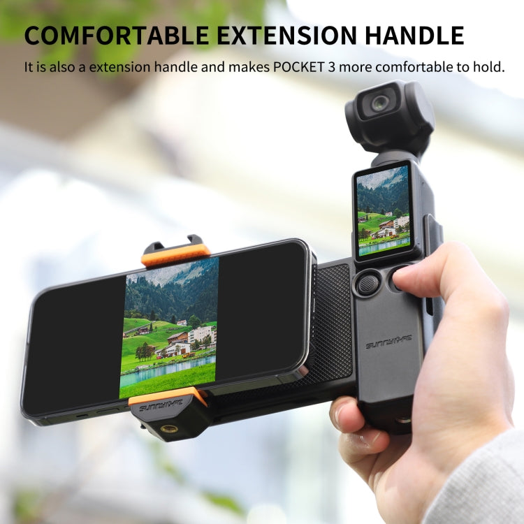 For DJI OSMO Pocket 3 Sunnylife OP3-AD744 Expanded Phone Clamp Holder with Storage Case (Black) - Mount & Holder by Sunnylife | Online Shopping UK | buy2fix