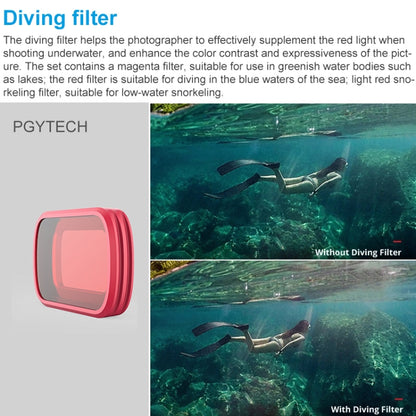 PGYTECH P-18C-016 Light Red Snorkeling Filter Profession Diving Color Lens Filter for DJI Osmo Pocket - DJI & GoPro Accessories by PGYTECH | Online Shopping UK | buy2fix