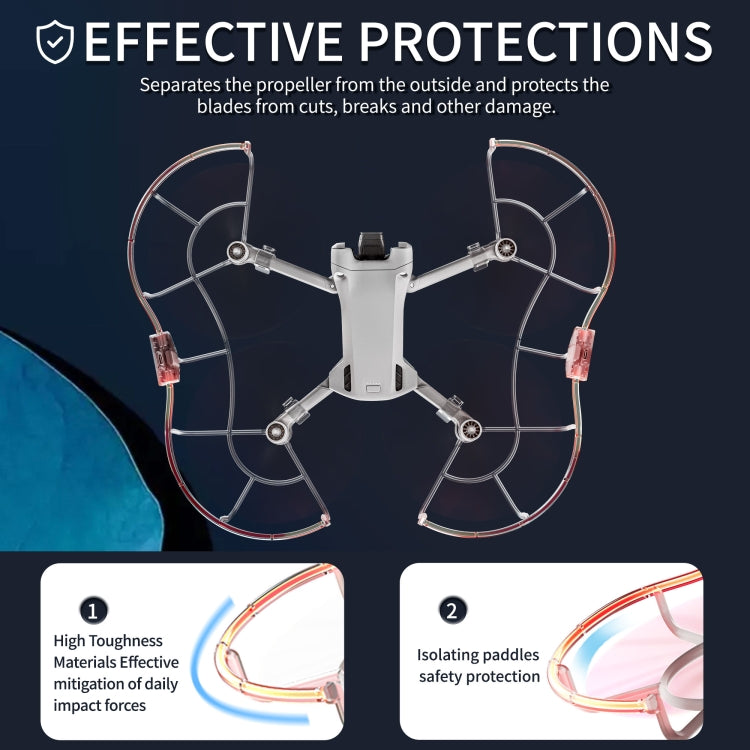 For DJI Mini 3 / Mini 3 Pro STARTRC Drone LED Propeller Protective Guard Anti-collision Ring (Transparent) - Others by STARTRC | Online Shopping UK | buy2fix