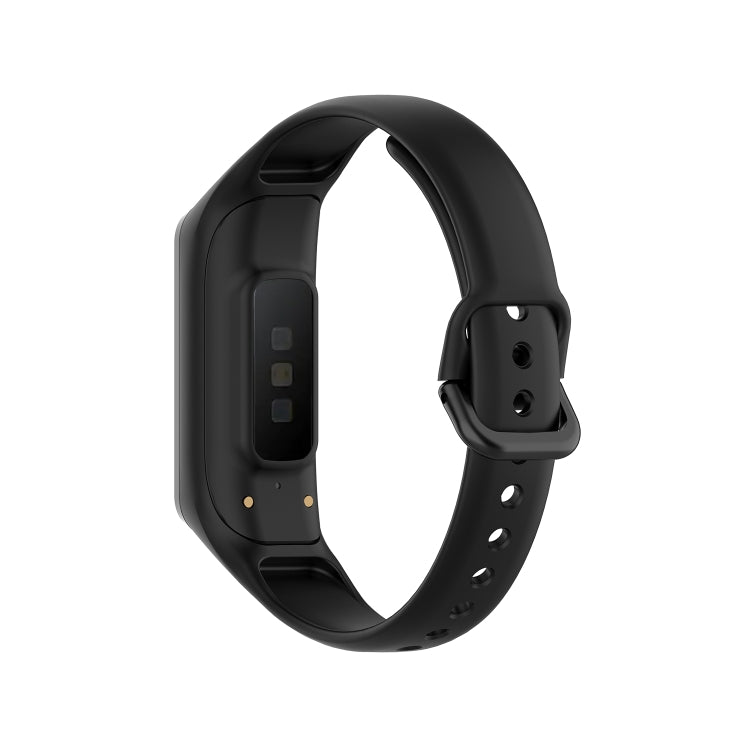 For Samsung Galaxy Fit 2 Silicone Watch Band(Black) - Smart Wear by buy2fix | Online Shopping UK | buy2fix