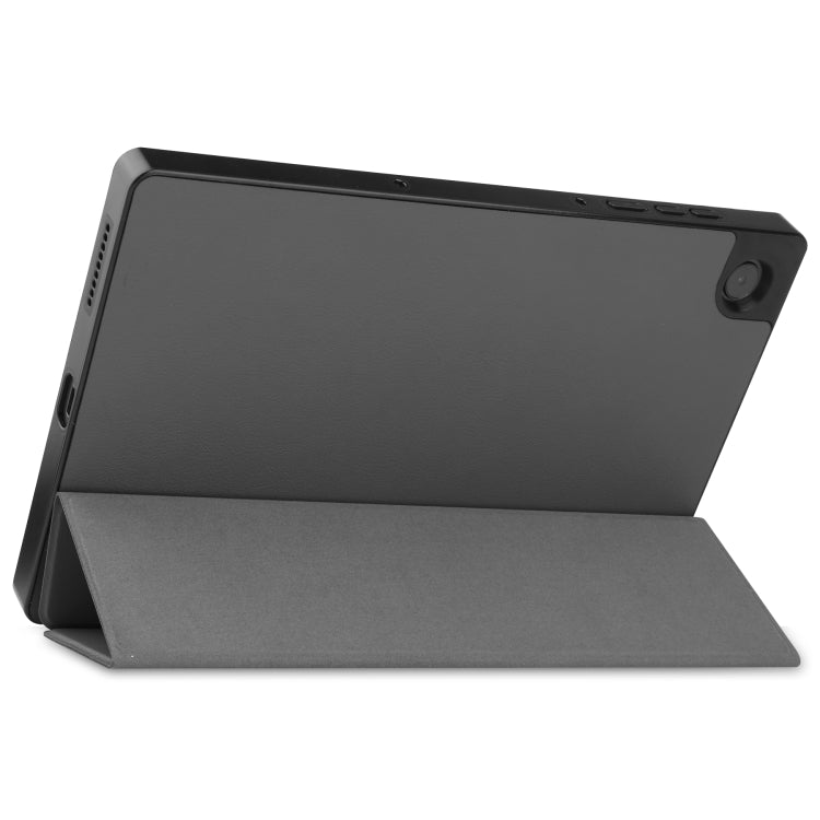 For Lenovo Tab M10 HD 2nd Gen TB-X306 Caster Pattern Horizontal Flip Tablet PC Protective Leather Case with Tri-fold Bracket & Sleep Function(Gray) - For Lenovo by buy2fix | Online Shopping UK | buy2fix