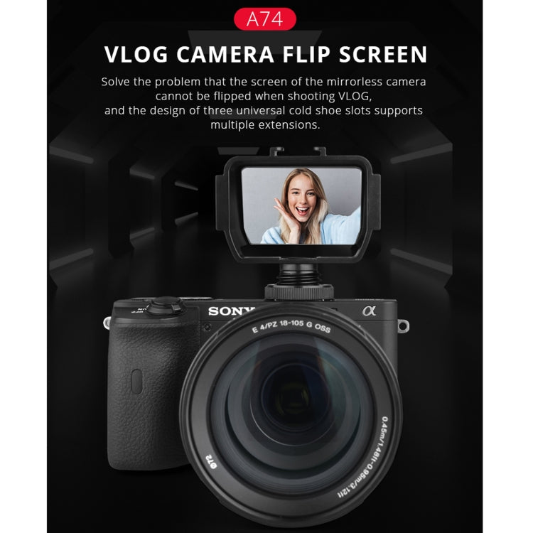 YELANGU A74 Universal Vlog Camera Flip Screen - Other Accessories by YELANGU | Online Shopping UK | buy2fix