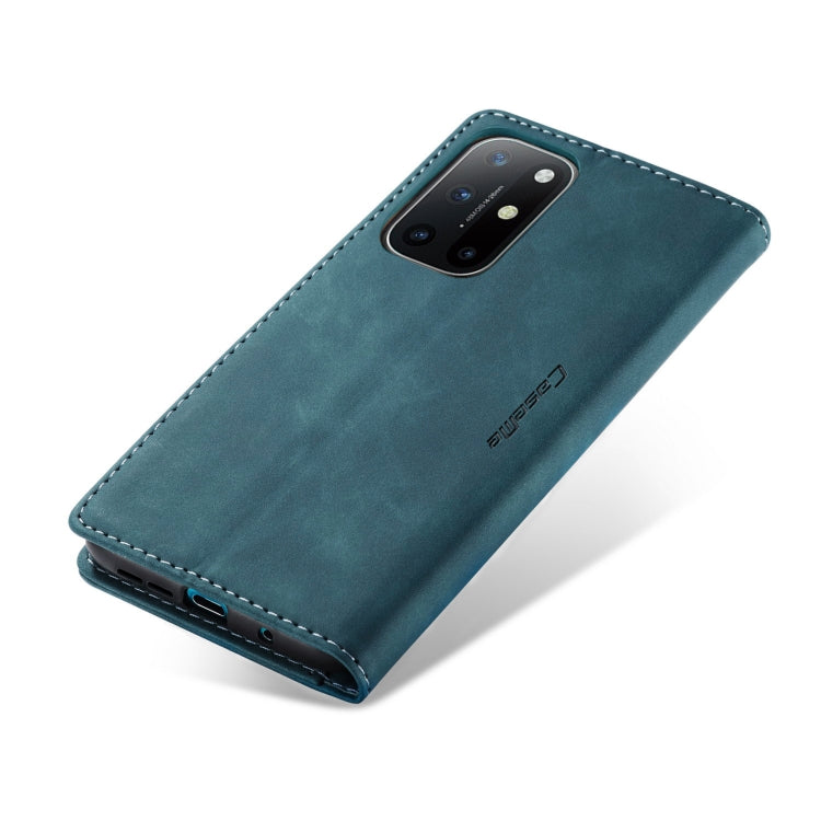 For OnePlus 8T CaseMe-013 Multifunctional Retro Frosted Horizontal Flip Leather Case with Card Slot & Holder & Wallet(Blue) - OnePlus Cases by CaseMe | Online Shopping UK | buy2fix