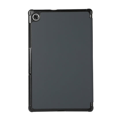 For Lenovo Tab M10 HD (X306) 3-folding Skin Texture Horizontal Flip TPU + PU Leather Case with Holder(Black) - For Lenovo by buy2fix | Online Shopping UK | buy2fix