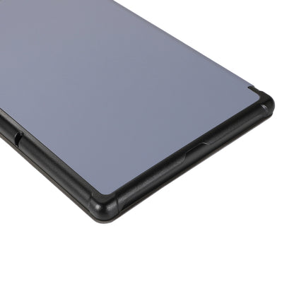 For Lenovo Tab M10 HD (X306) 3-folding Skin Texture Horizontal Flip TPU + PU Leather Case with Holder(Black) - For Lenovo by buy2fix | Online Shopping UK | buy2fix