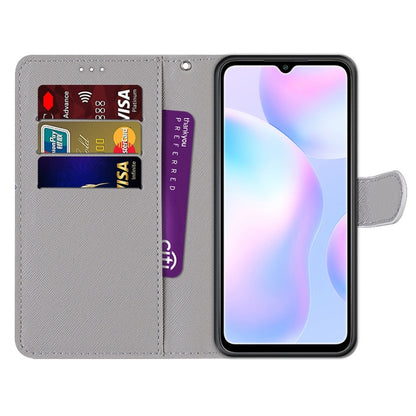 For Xiaomi Redmi 9A Coloured Drawing Cross Texture Horizontal Flip PU Leather Case with Holder & Card Slots & Wallet & Lanyard(Gradient Colorful Flower) - Xiaomi Cases by buy2fix | Online Shopping UK | buy2fix