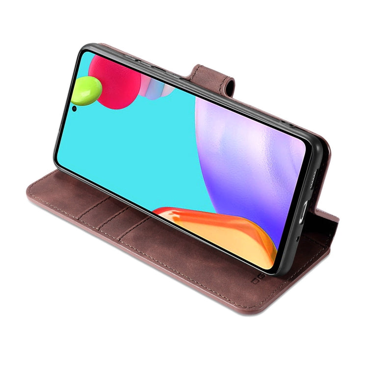 For samsung Galaxy A52 5G / 4G DG.MING Retro Oil Side Horizontal Flip Leather Case with Holder & Card Slots & Wallet(coffee) - Galaxy Phone Cases by DG.MING | Online Shopping UK | buy2fix