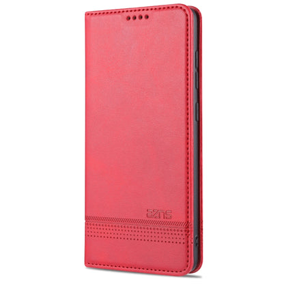 For Samsung Galaxy A52 5G / 4G AZNS Magnetic Calf Texture Horizontal Flip Leather Case with Card Slots & Holder & Wallet(Red) - Galaxy Phone Cases by AZNS | Online Shopping UK | buy2fix