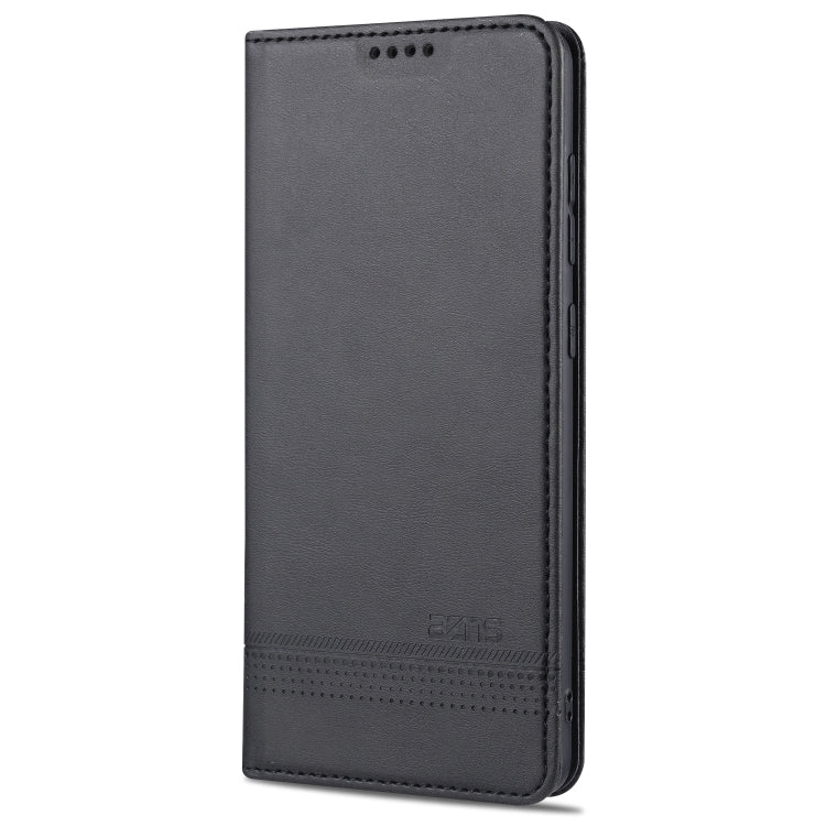 For Samsung Galaxy A72 5G / 4G AZNS Magnetic Calf Texture Horizontal Flip Leather Case with Card Slots & Holder & Wallet(Black) - Galaxy Phone Cases by AZNS | Online Shopping UK | buy2fix