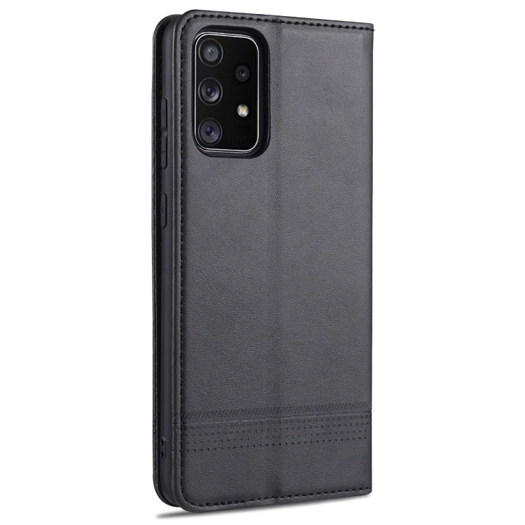 For Samsung Galaxy A72 5G / 4G AZNS Magnetic Calf Texture Horizontal Flip Leather Case with Card Slots & Holder & Wallet(Black) - Galaxy Phone Cases by AZNS | Online Shopping UK | buy2fix