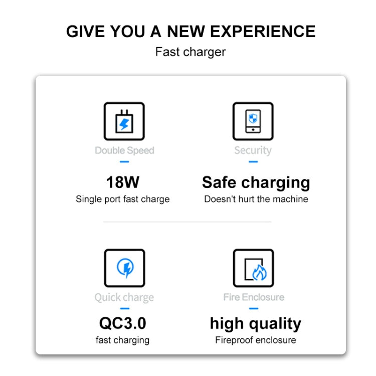 WK WP-U57 Max 18W Maxspeed QC3.0 Fast Charger + USB to Type-C / USB-C Data Cable, Plug Type:US Plug - Apple Accessories by WK | Online Shopping UK | buy2fix