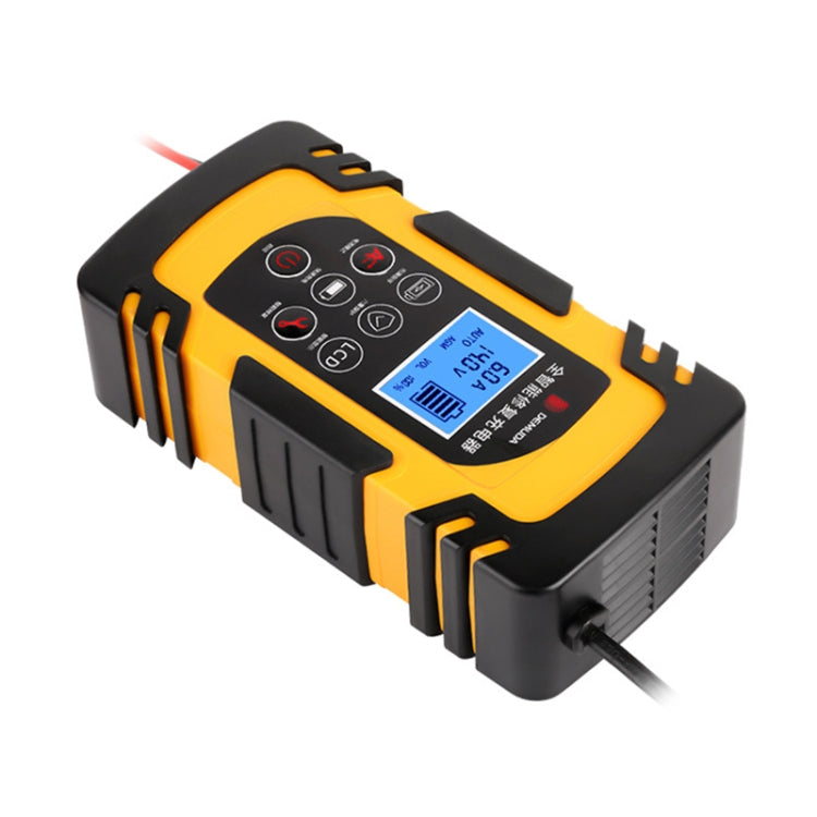 DEMUDA DC-80 Car Battery Charger 12V/24V Intelligent Pulse Repair Type Lead-acid Battery, Plug Type:US Plug(Yellow) - In Car by buy2fix | Online Shopping UK | buy2fix