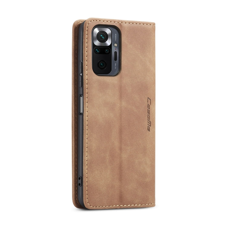 For Xiaomi Redmi Note 10 Pro 4G / Note 10 Pro Max CaseMe 013 Multifunctional Horizontal Flip Leather Case with Holder & Card Slot & Wallet(Brown) - Note 10 Pro Cases by CaseMe | Online Shopping UK | buy2fix