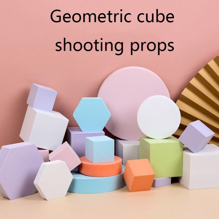 8 in 1 Different Sizes Geometric Cube Solid Color Photography Photo Background Table Shooting Foam Props(Orange) - Camera Accessories by buy2fix | Online Shopping UK | buy2fix