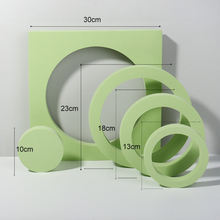Round Combo Kits Geometric Cube Solid Color Photography Photo Background Table Shooting Foam Props (Green) - Camera Accessories by buy2fix | Online Shopping UK | buy2fix