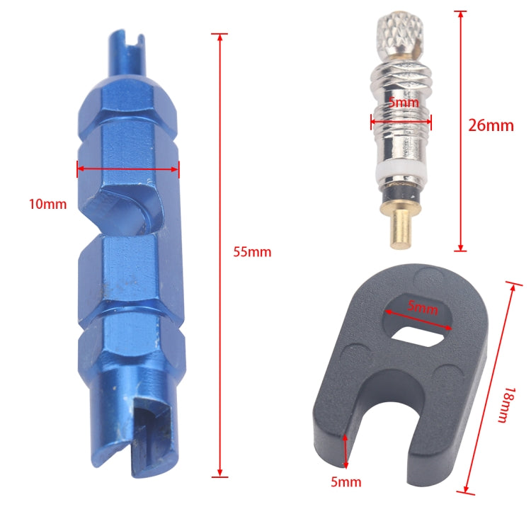 A5588 10 PCS Bicycle French Valve Core with Blue Disassembly Tool - Outdoor & Sports by buy2fix | Online Shopping UK | buy2fix