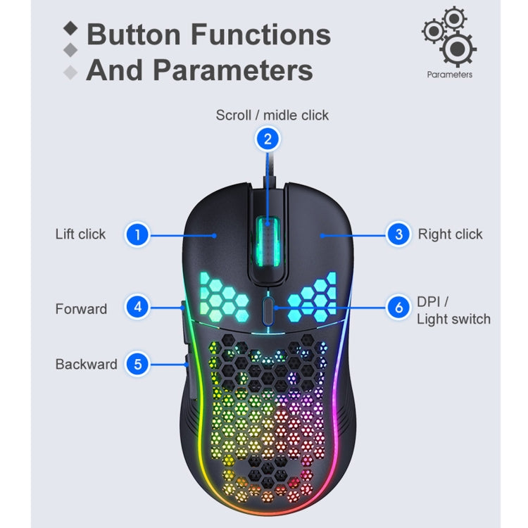 iMICE T98 RGB Lighting Gaming Wired Mouse - Wired Mice by iMICE | Online Shopping UK | buy2fix