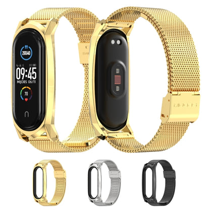 For Xiaomi Mi Band 6 / 5 / 4 / 3 Mijobs Milan Buckle GT Metal Stainless Steel Watch Band(Gold) - Watch Bands by MIJOBS | Online Shopping UK | buy2fix