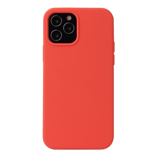 For iPhone 13 Pro Max Solid Color Liquid Silicone Shockproof Protective Case (Coral Red) - iPhone 13 Pro Max Cases by buy2fix | Online Shopping UK | buy2fix