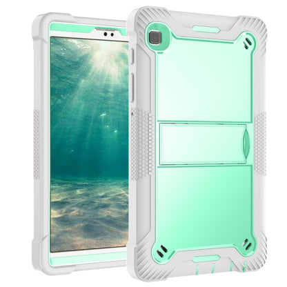 For Samsung Galaxy Tab A7 Lite T225/T220 Silicone + PC Shockproof Protective Case with Holder(Gray + Green) - Tab A7 Lite T220 / T225 by buy2fix | Online Shopping UK | buy2fix