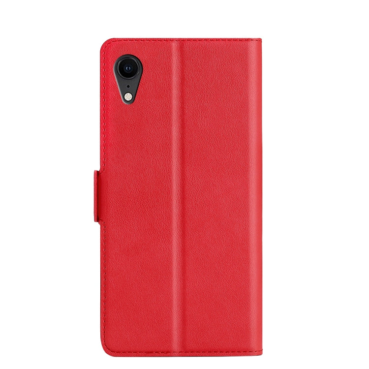 For iPhone XR Ultra-thin Voltage Side Buckle PU + TPU Horizontal Flip Leather Case with Holder & Card Slot(Red) - More iPhone Cases by buy2fix | Online Shopping UK | buy2fix