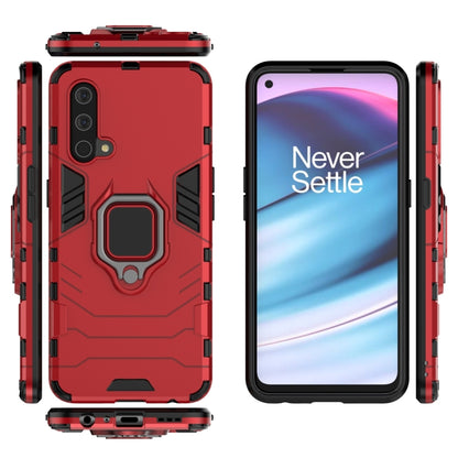 For OnePlus Nord CE 5G PC + TPU Shockproof Protective Case with Magnetic Ring Holder(Red) - OnePlus Cases by buy2fix | Online Shopping UK | buy2fix