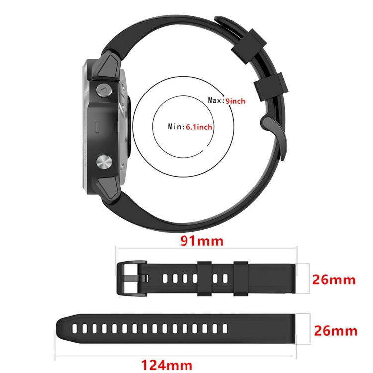 For Garmin Fenix 6 22mm Smart Watch Quick Release Silicon Watch Band(Chrysanthemum Blue) - Watch Bands by buy2fix | Online Shopping UK | buy2fix