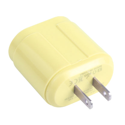 13-3 QC3.0 Single USB Interface Macarons Travel Charger, US Plug(Yellow) - Mobile Accessories by buy2fix | Online Shopping UK | buy2fix