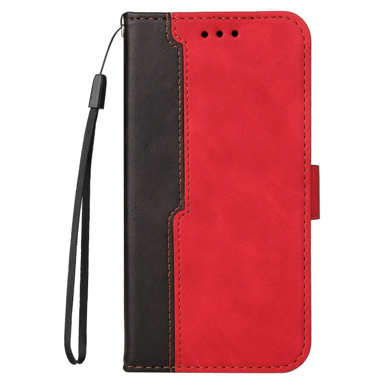 For iPhone 13 Pro Max Business Stitching-Color Horizontal Flip PU Leather Case with Holder & Card Slots & Photo Frame  (Red) - iPhone 13 Pro Max Cases by buy2fix | Online Shopping UK | buy2fix