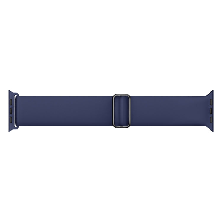 Elasticity Silicone Strap Watch Band For Apple Watch Ultra 49mm&Watch Ultra 2 49mm / Series 9&8&7 45mm / SE 3&SE 2&6&SE&5&4 44mm / 3&2&1 42mm(Dark Blue) - Watch Bands by buy2fix | Online Shopping UK | buy2fix