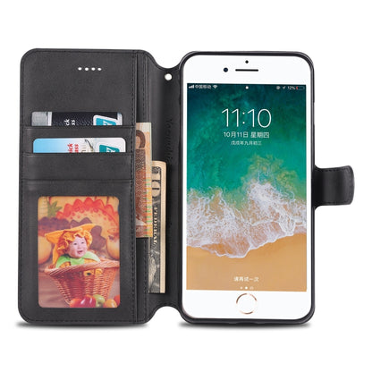 For iPhone 7 Plus / 8 Plus AZNS Calf Texture Magnetic Horizontal Flip PU Leather Case with Holder & Card Slots & Photo Frame(Black) - More iPhone Cases by AZNS | Online Shopping UK | buy2fix