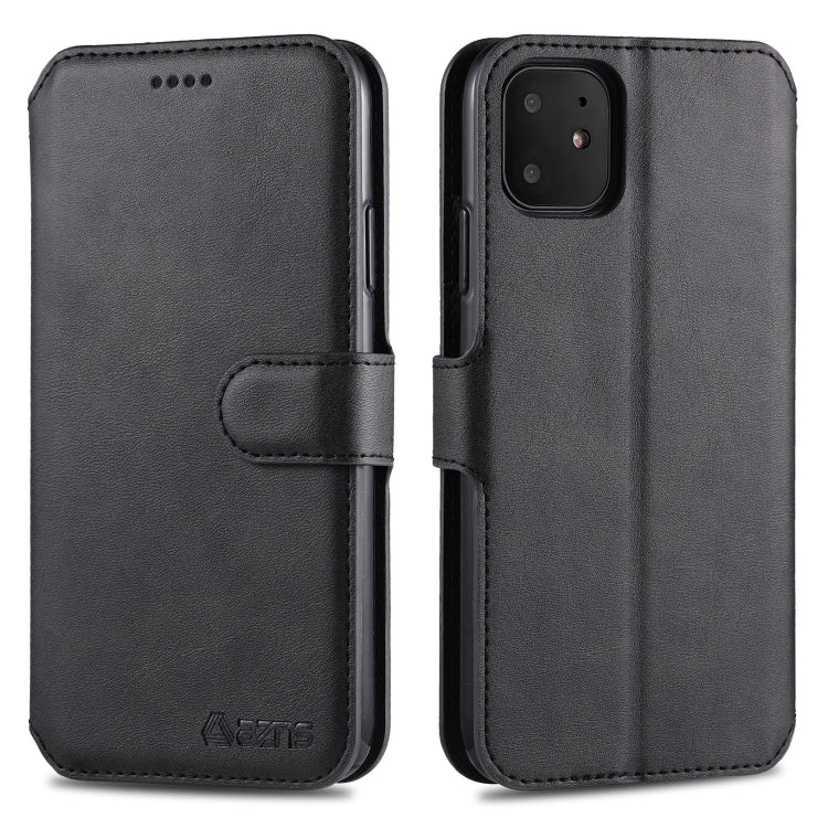 For iPhone 11 AZNS Calf Texture Magnetic Horizontal Flip PU Leather Case with Holder & Card Slots & Photo Frame(Black) - iPhone 11 Cases by AZNS | Online Shopping UK | buy2fix