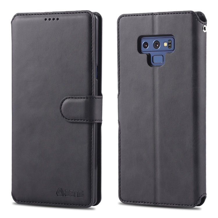 For  Galaxy Note 9 AZNS Calf Texture Magnetic Horizontal Flip PU Leather Case with Holder & Card Slots & Photo Frame(Black) - Galaxy Phone Cases by AZNS | Online Shopping UK | buy2fix