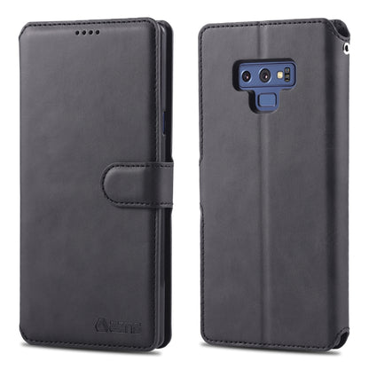 For  Galaxy Note 9 AZNS Calf Texture Magnetic Horizontal Flip PU Leather Case with Holder & Card Slots & Photo Frame(Black) - Galaxy Phone Cases by AZNS | Online Shopping UK | buy2fix