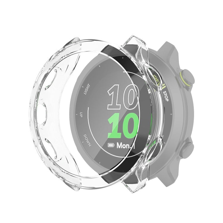 For Garmin Forerunner 158 / 55 Half Coverage Hollowed TPU Protective Case(Transparent White) - Smart Wear by buy2fix | Online Shopping UK | buy2fix