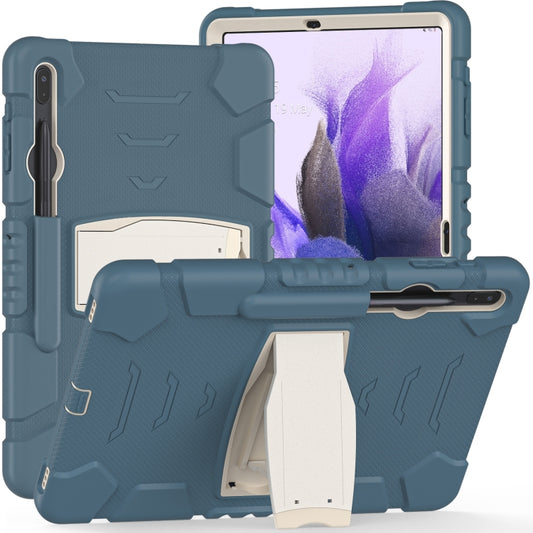 For Samsung Galaxy Tab S7+/ Tab S7 FE / Tab S8+ 3-Layer Protection Screen Frame + PC + Silicone Combination Case with Holder(Cornflower Blue) - Other Galaxy Tab PC by buy2fix | Online Shopping UK | buy2fix