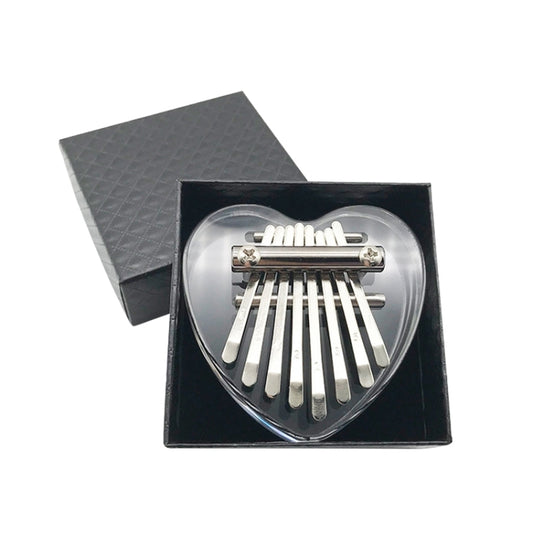 Mini 8 Tone Thumb Piano Kalimba Musical Instruments, Gift Box(Acrylic Heart) - Keyboard Instruments by buy2fix | Online Shopping UK | buy2fix
