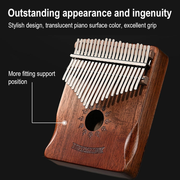 17 Tone Acacia Wood Thumb Piano Kalimba Musical Instruments(Brown-Sun) - Keyboard Instruments by buy2fix | Online Shopping UK | buy2fix