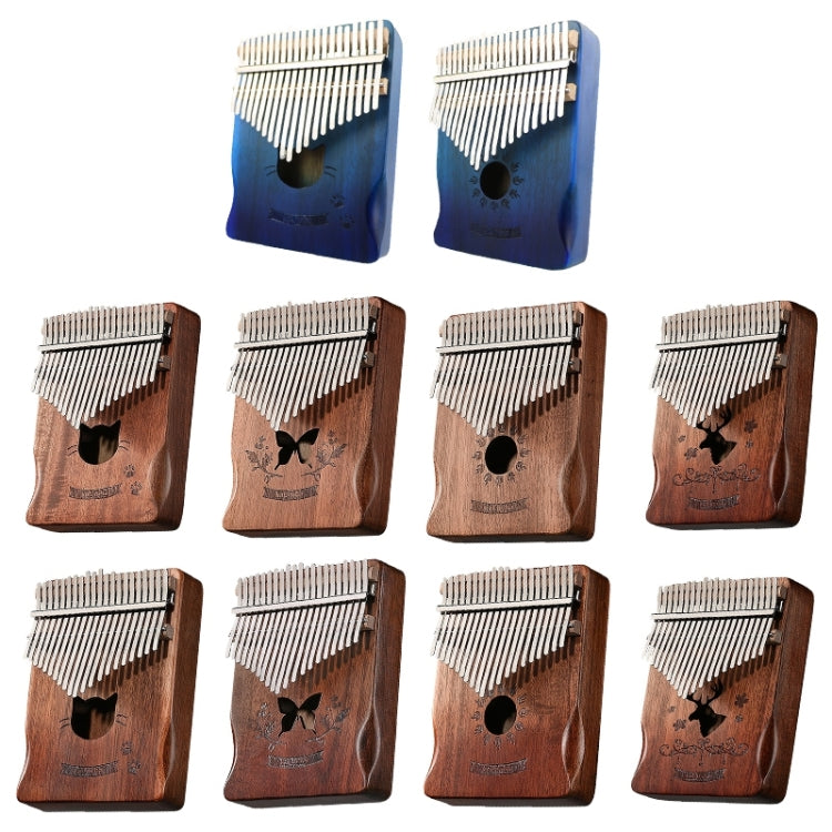 21 Tone Acacia Wood Thumb Piano Kalimba Musical Instruments(Coffee-Cat) - Keyboard Instruments by buy2fix | Online Shopping UK | buy2fix