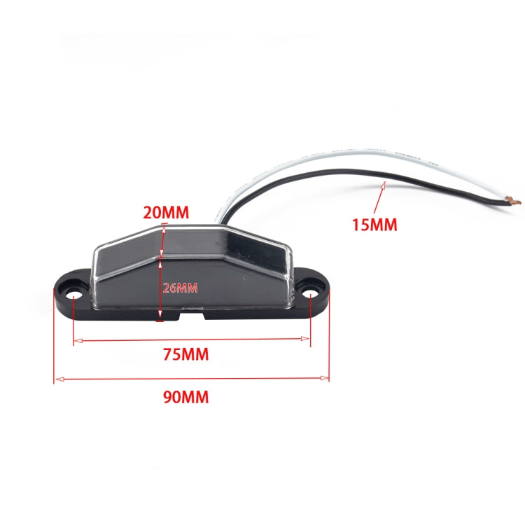 A4067 Trailer / RV / Truck 10-30V 4LED Triangle License Plate Light - In Car by buy2fix | Online Shopping UK | buy2fix